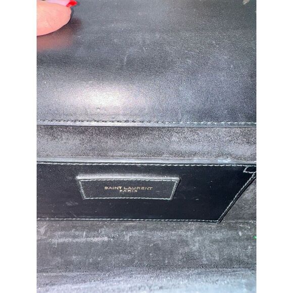 Saint Laurent Kate‎ Clutch Black Leather Gold Hardware Women's Bag - Picture 11 of 15